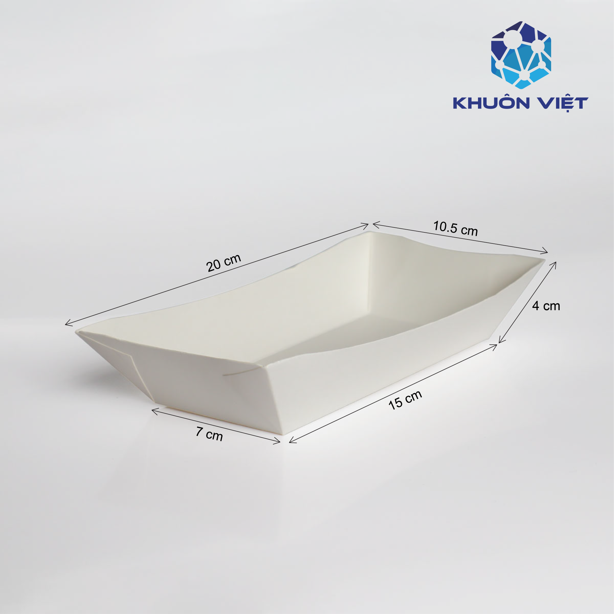 [Kv] Paper Food Trays - Pack of 50 Plain Paper Trays