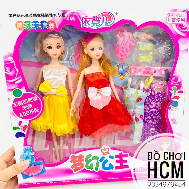 [HCM][LOẠI LỚN RẤT ĐẸP] Bộ đồ chơi búp bê công chúa có phụ kiện dành cho bé thích thay giày váy cho em