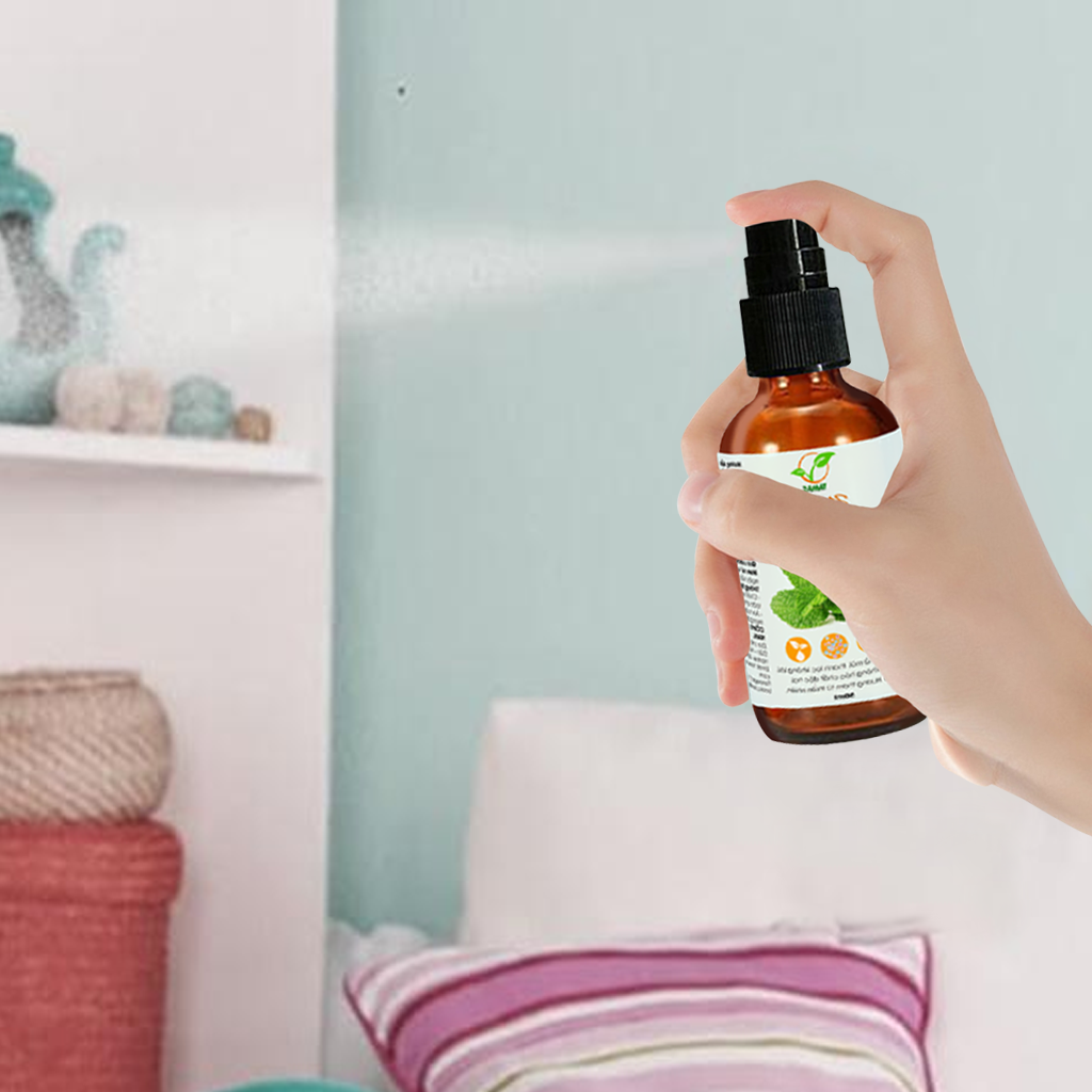 COMBO 3 chai xịt thơm phòng thư giãn, đuổi côn trùng( Trầm Hương 50ml + Hoa Cam 50ml+ Bạc Hà 50ml)- TAMAS.