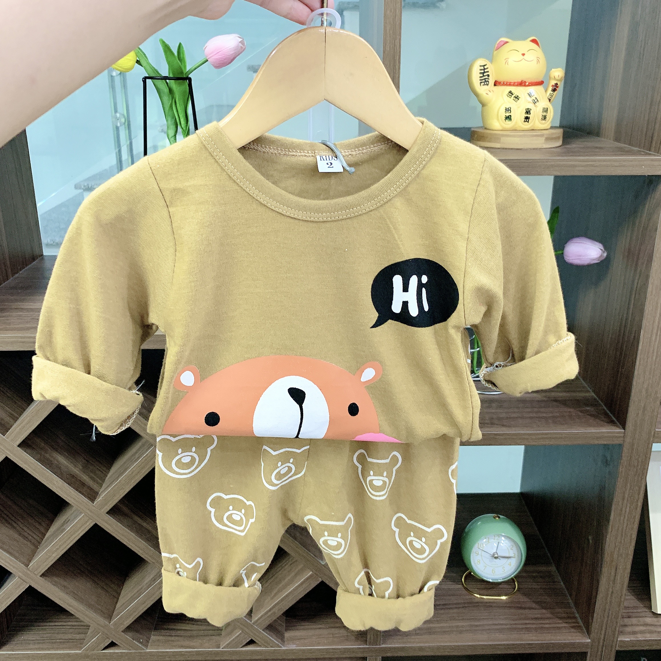 Đồ bộ thu đông mặc nhà cho bé gái
