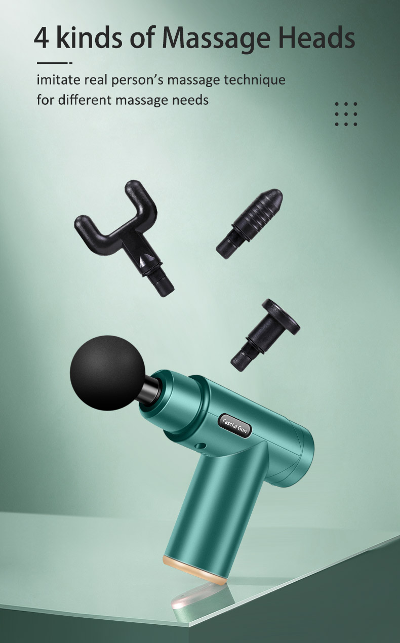 Máy Massage Gun Osk 802 (4 Đầu, 6 Chế Độ Rung)