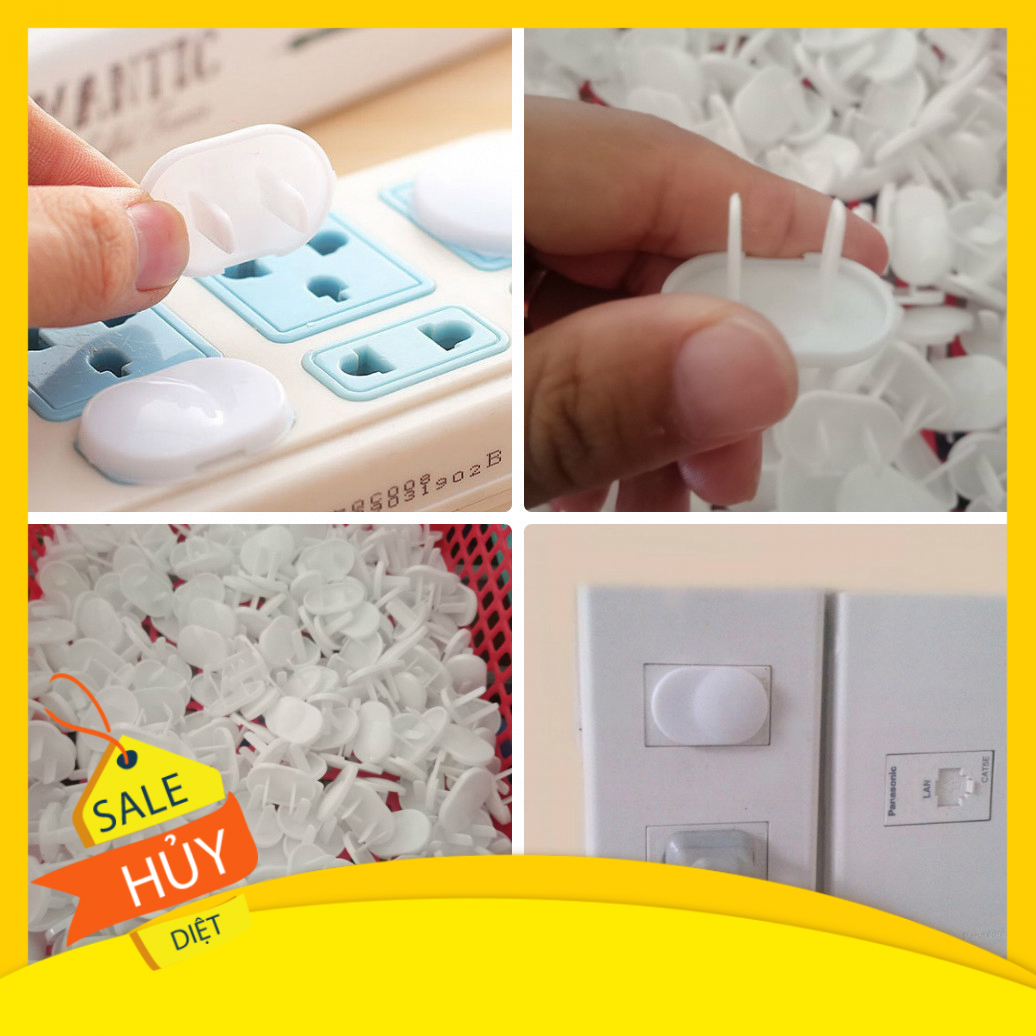 Bộ 10 nút bịt ổ điện 2 chấu an toàn cho bé