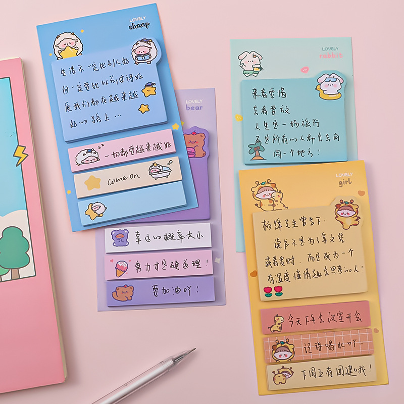 Giấy Note Ghi Chú Có Keo , Set Giấy Note Dễ Thương Mẫu 2023