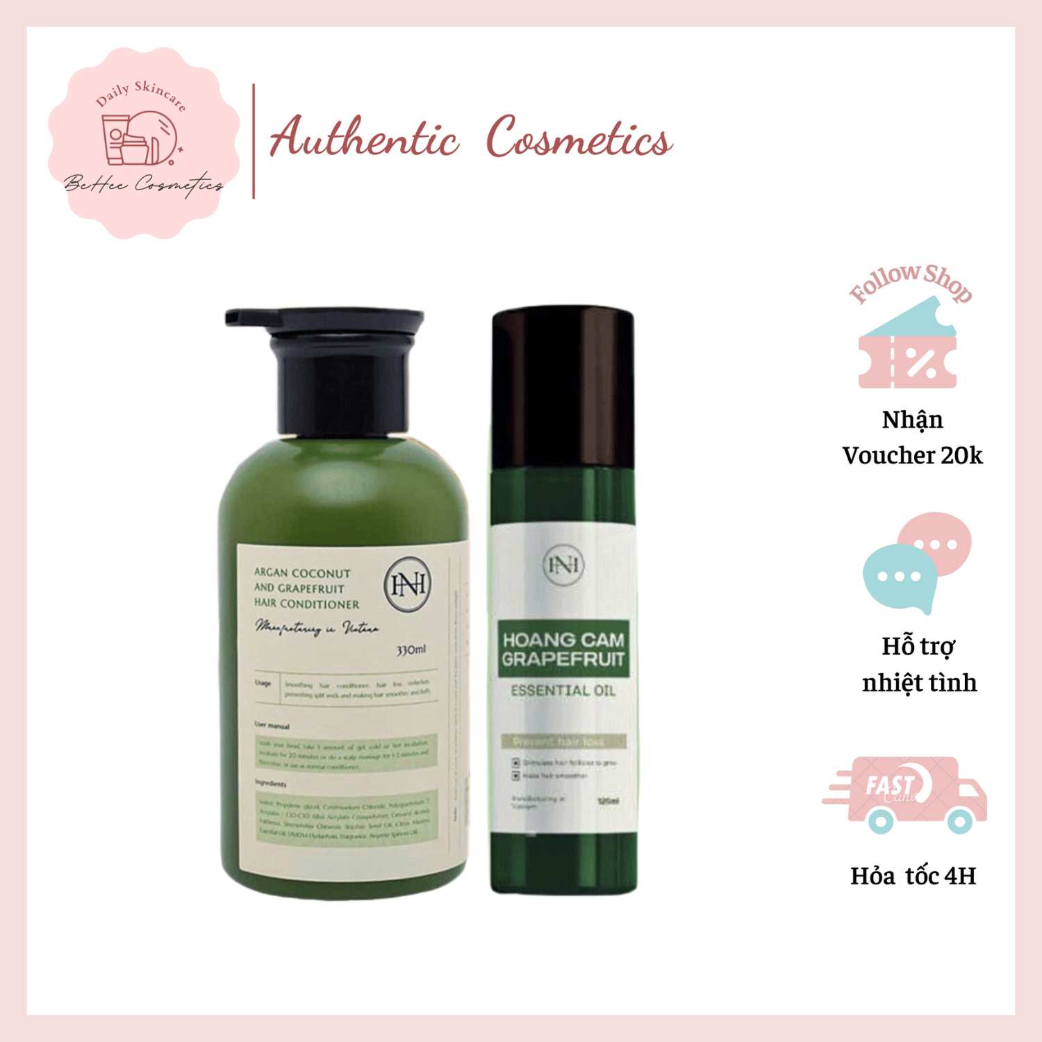 COMBO DẦU GỘI BƯỞI+TINH DẦU BƯỞI NGA HOÀNG