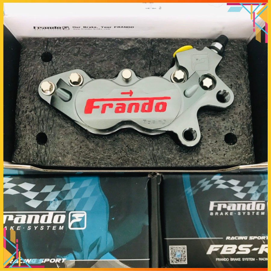 Heo dầu Frando 4 piston bố hồng SIÊU ĐẸP có Pát tất cả các dòng xe phổ thông hiện nay