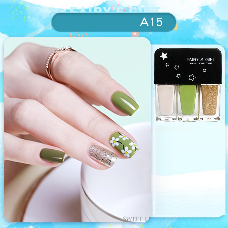 Bộ 3 sơn móng tay màu kẹo xinh xắn N8039-3 từ màu A15 - A18 ( tuyển si )