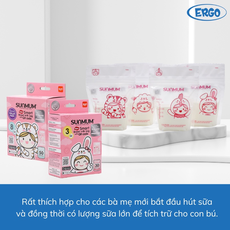 Túi trữ sữa Sunmum Thái Lan Mẫu mới