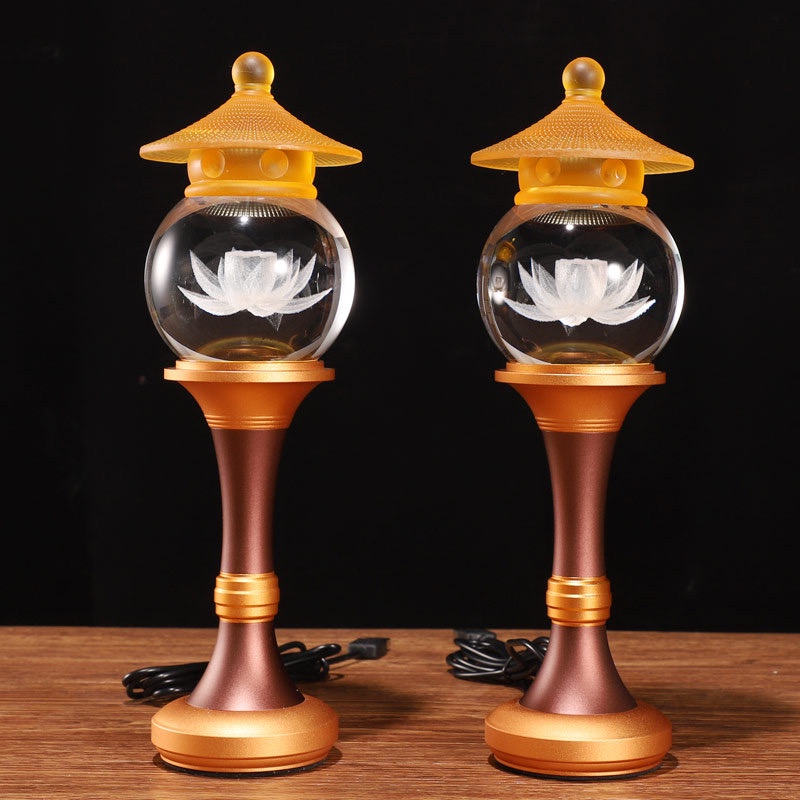 Đèn Led Thờ Cúng Nắp Ô Lưu Ly - Đèn Thờ Phụng Cao Cấp (Nhiều Size)