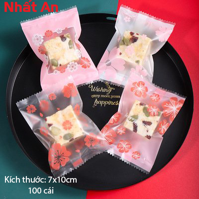 Túi bánh quy hoa mai 7x10cm - 100 cái
