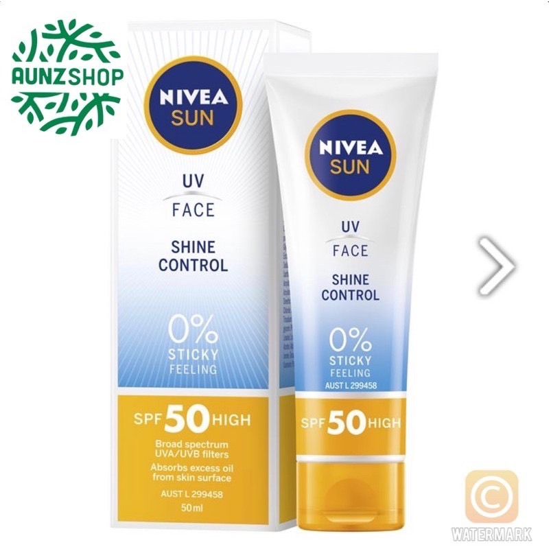 [HCM]Kem chống nắng Nivea Shine Control SPF 50 UV Face 50ml