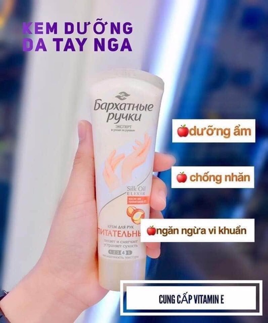 KEM DƯỠNG DA TAY NGA ( MẪU MỚI)-KEM TAY LỤA SILK NGA