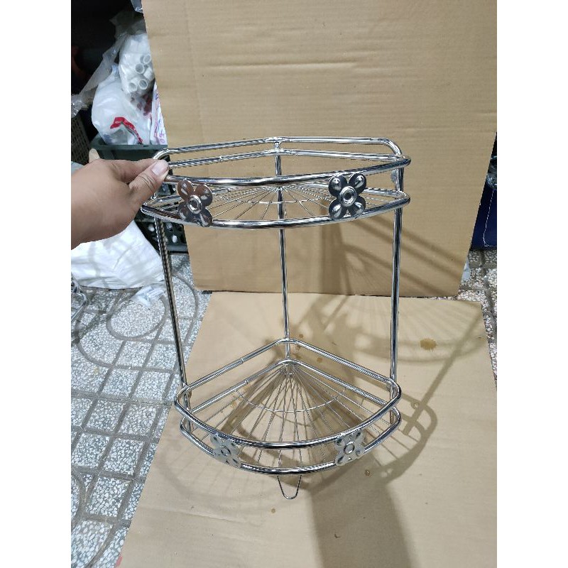 Kệ Góc Xà Bông Inox Đứng - 2 Size
