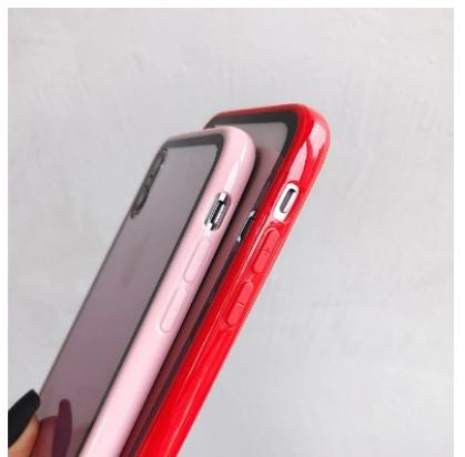 ỐP LƯNG MICA MÀU VIỀN SILICON ( 6 MÀU ) - ỐP IPHONE DẺO