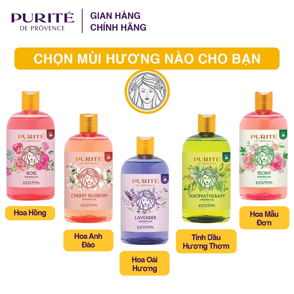 (KÈM QUÀ TẶNG) Sữa Tắm Thiên Nhiên Purite 500ml..