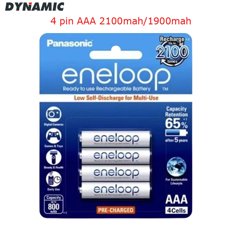 Pin tiểu sạc lại được 4 pin aaa 2100mah eneloop aa-1900 pin sạc nimh 1.2v đồ chơi điện flash camera pin sạc trước 1900mah
