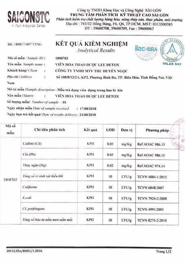Trà Hoa Giảm Cân Lee Detox (30v)