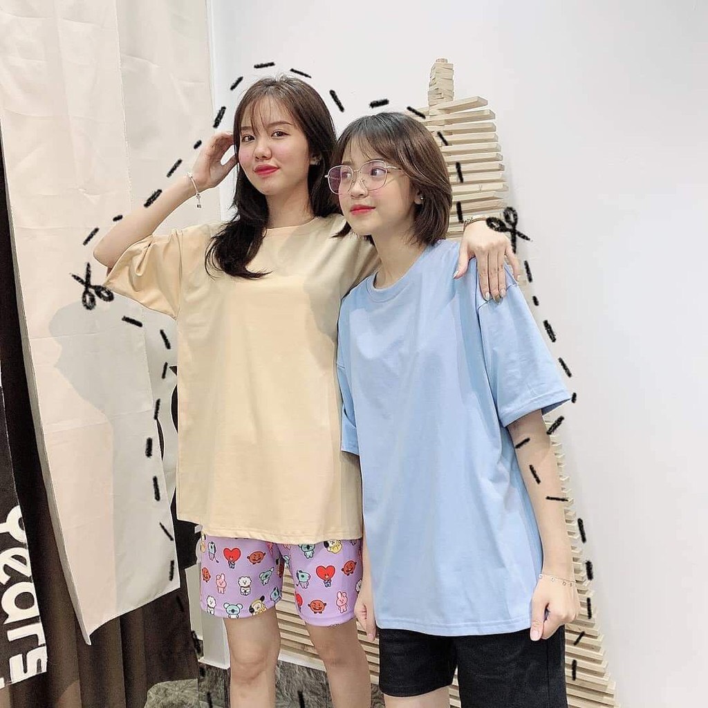 [HCM]ÁO THUN TRƠN OVERSIZE ĐỦ MÀU UNISEX (16 Màu)