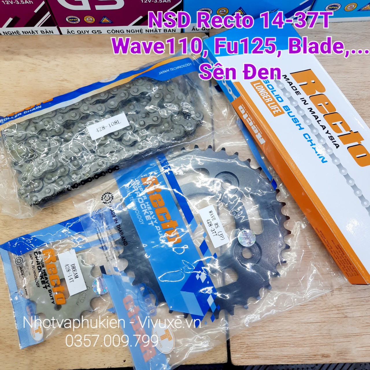 Nhông Sên Dĩa Recto WaveS110 Future125, Blade,......