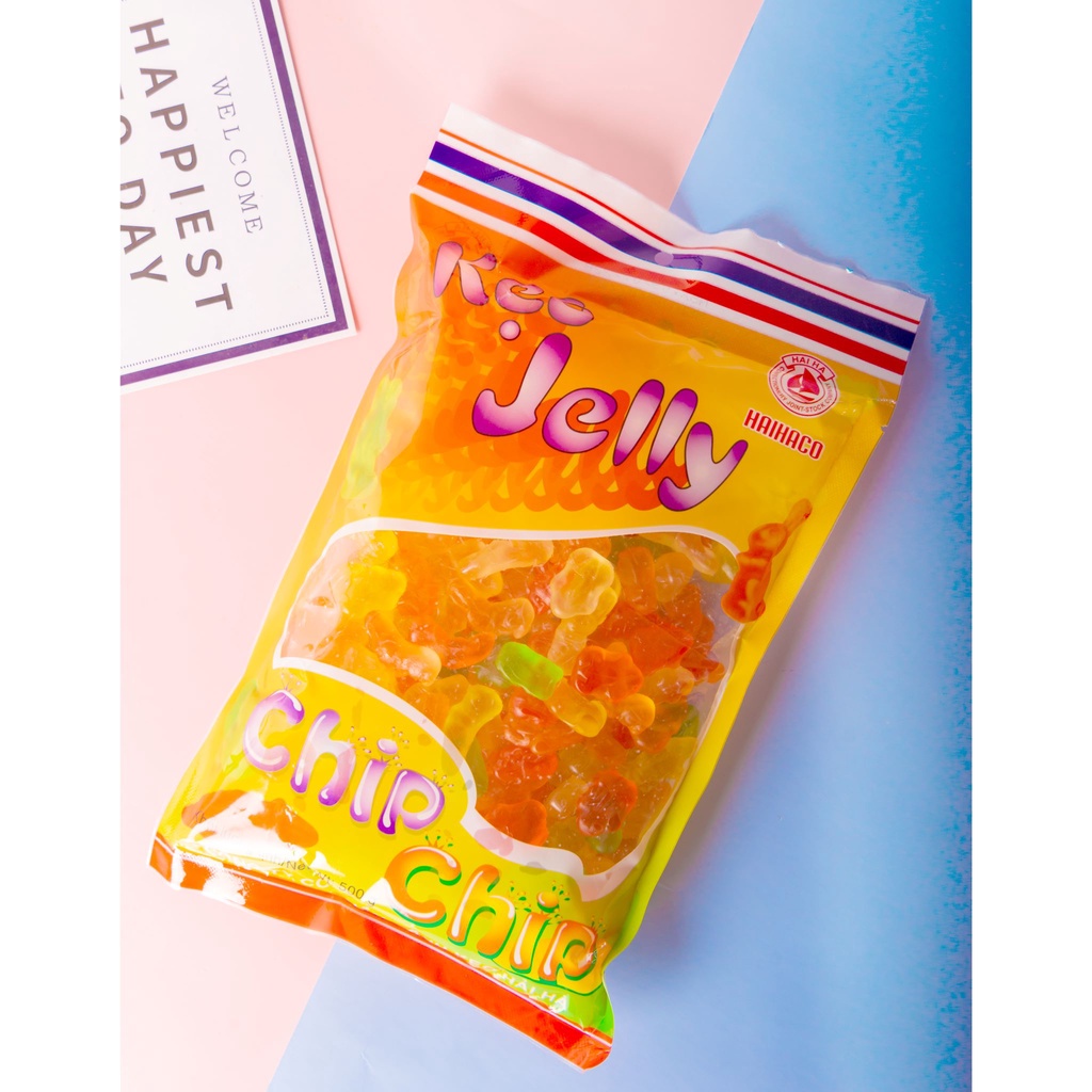 [Thùng Giá Sỉ] Kẹo Dẻo Jelly Chip Chip Túi 500g (20 Túi/ Thùng)