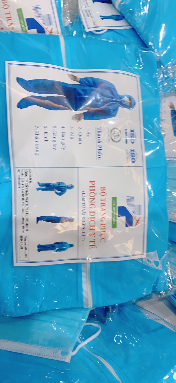 Quần áo bảo hộ phòng dịch 7 món ĐỨC MINH