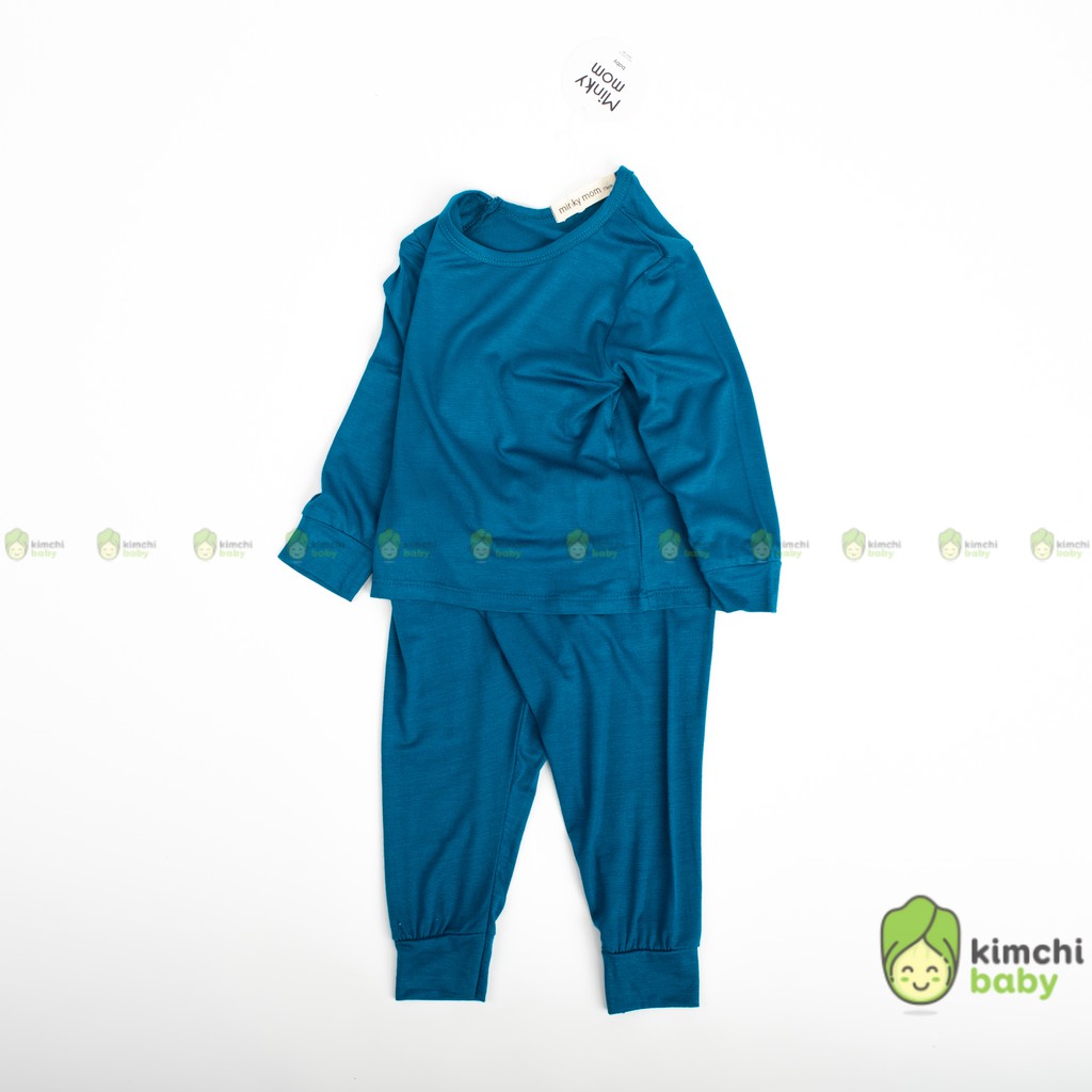 Đồ Bộ Bé Gái, Bé Trai Minky Mom Vải Thun Lạnh Basic Mềm Mịn, Quần Áo Trẻ Em - Bộ Dài Tay Cho Bé Mặc Nhà MKMTD2101