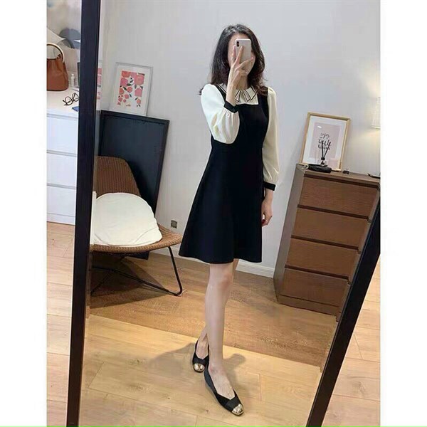 Đầm tiểu thư tay dài chất umi
