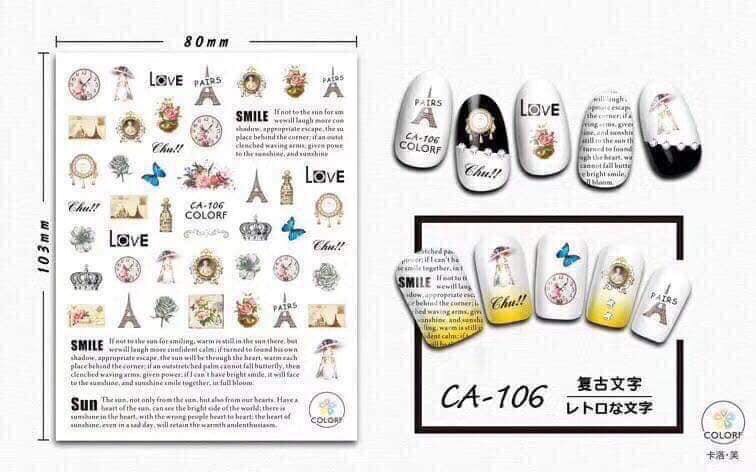 [HCM]Sticker dán móng 3D hoạ tiết lễ hội Halloween