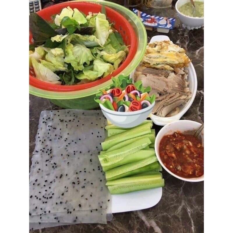 Bánh tráng nhúng mè đen đặc sản phan rang 1kg