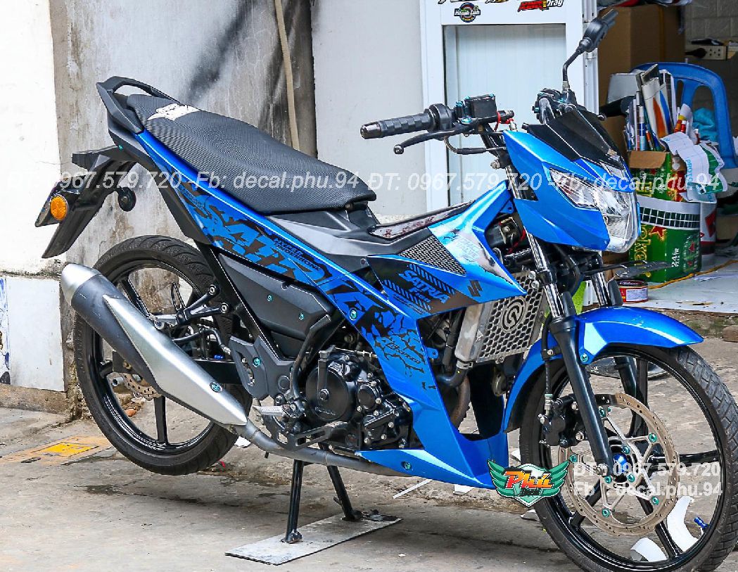 Tem rời Satria XAnh đen .
