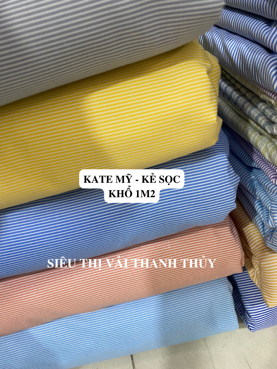 VẢI KATE SỌC (KHỔ 1M2) -DÒNG VẢI CÔNG SỞ