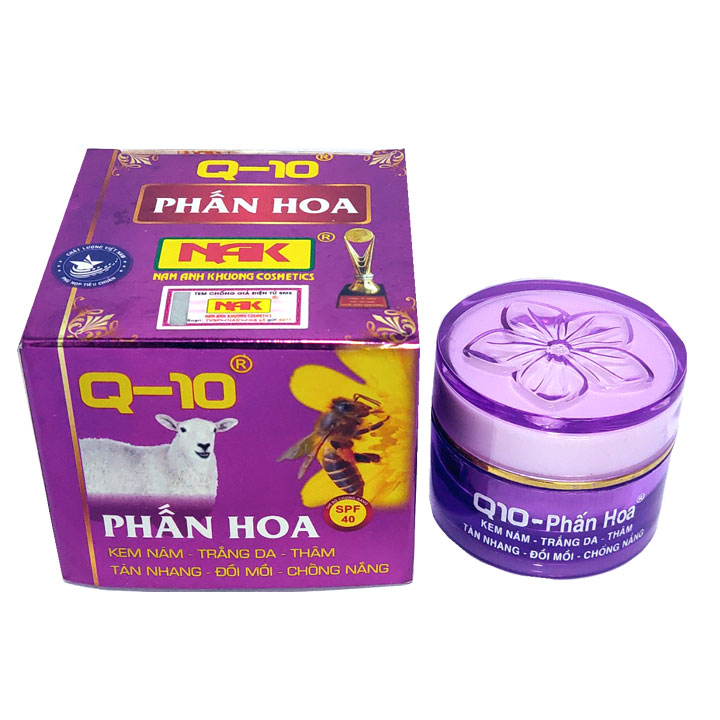 Kem nám trắng da tàn nhang đồi mồi dưỡng ẩm chống nắng Q-10 Phấn Hoa