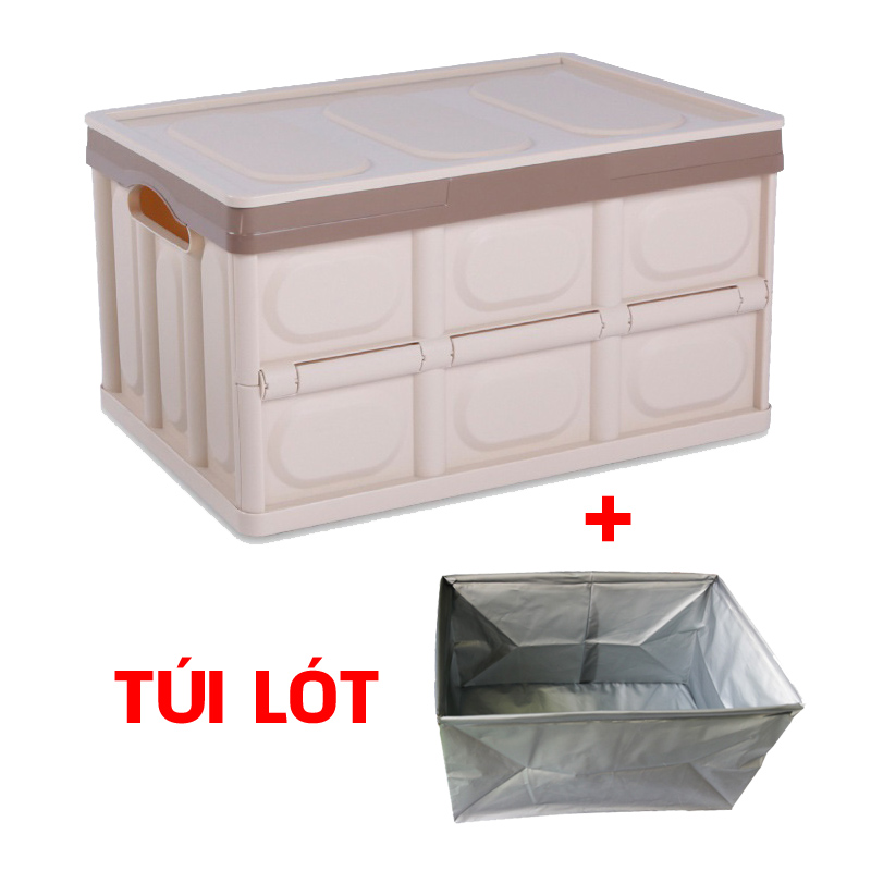 56 litres capacity multi-function foldable storage bin with sturdy convenient handle + Gift storage bag