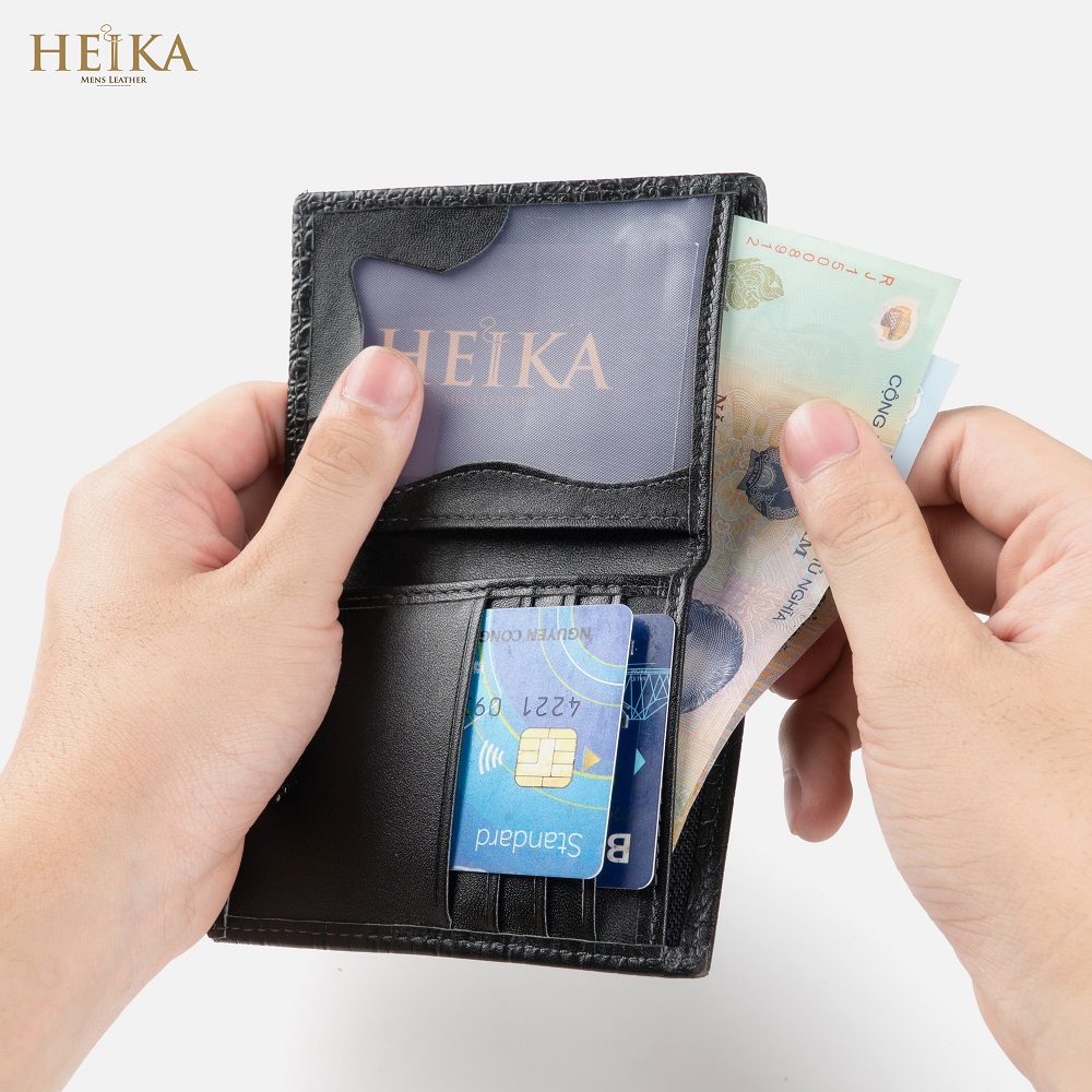 Bóp nam/Ví nam Mony da bò cao cấp thương hiệu HEIKA