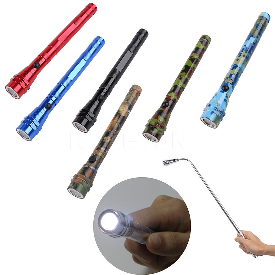 Đèn pin soi ốc vít đa năng kéo dài và thu gọn phía đầu có nam châm - đèn pin di động siêu sáng - đèn pin mini - den pin cam tay
