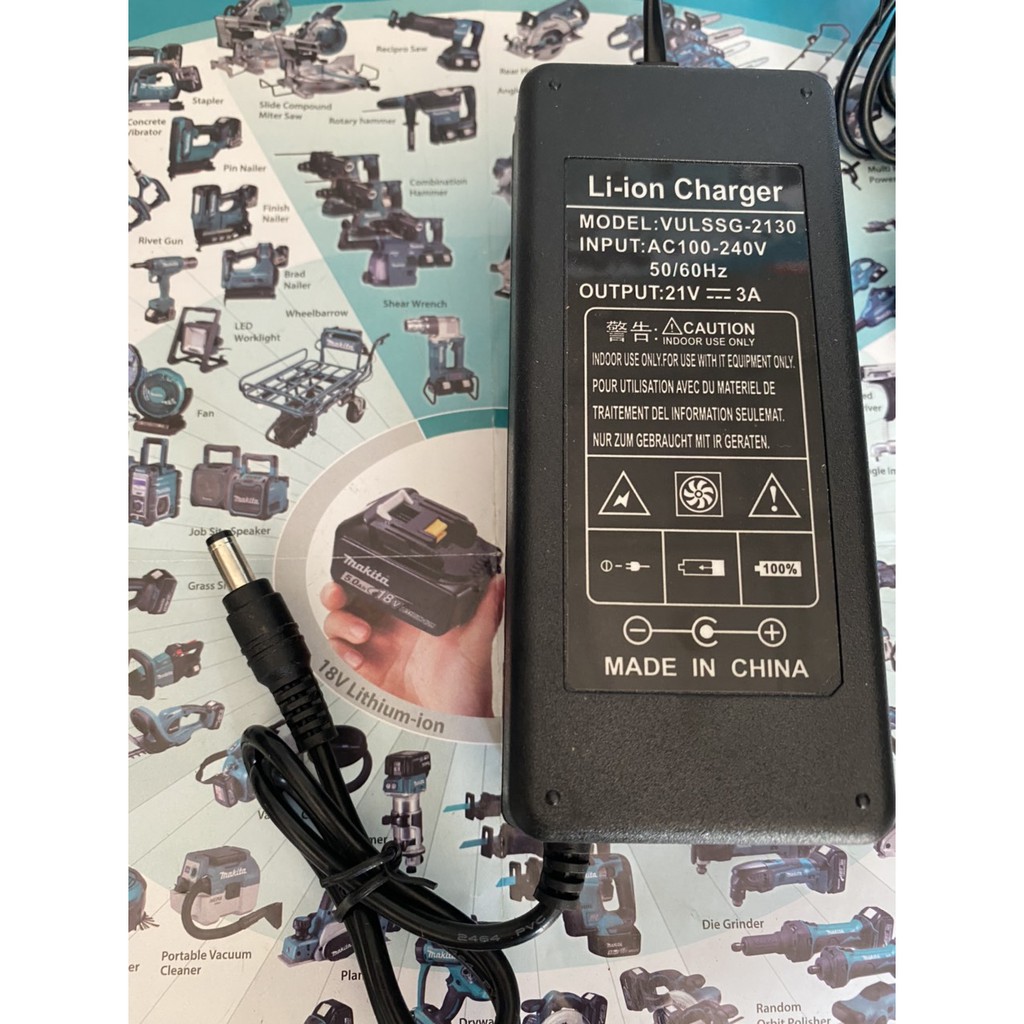 Sạc 5s 21v - 3a chuyên pin li-ion ,có quạt làm mát và đèn báo đầy.