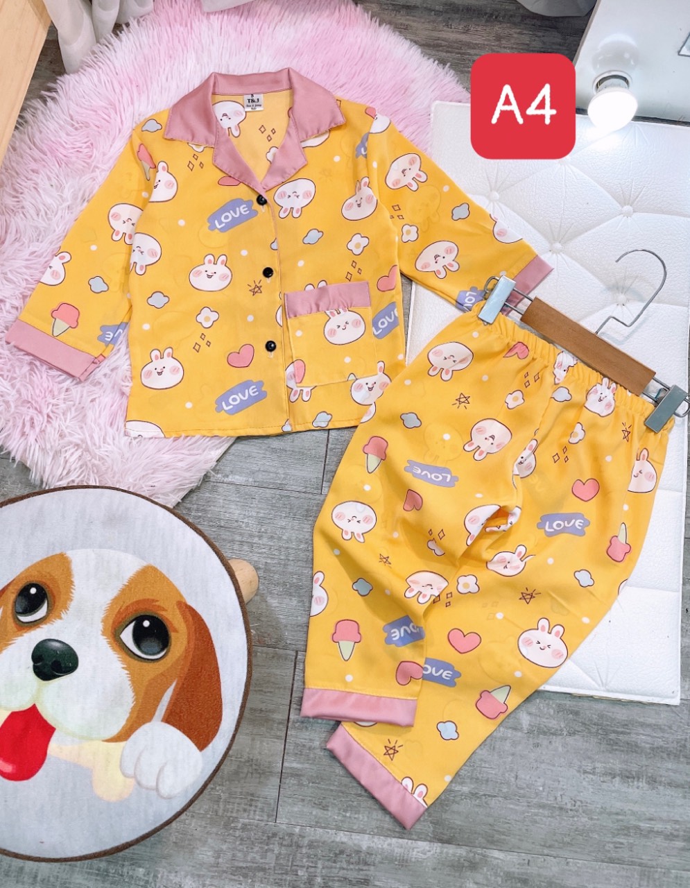 bộ pizama dài sz 9-22kg