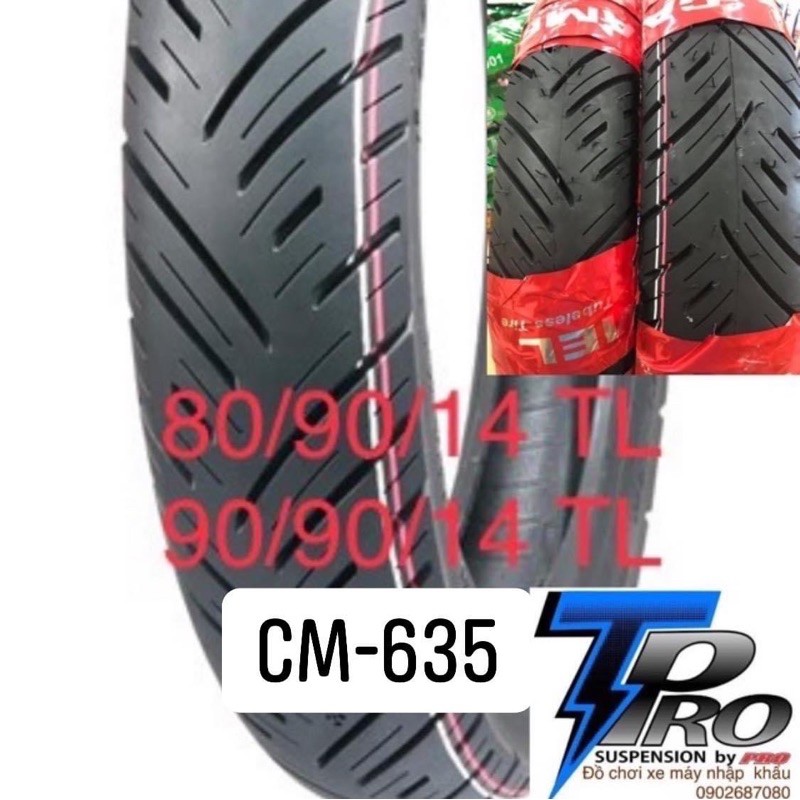[HCM]Vỏ lốp CAMEL  GAI 635 80/90 & 90/80  - 90/90 - 100/80 14 INCHES vision click airblade pcx vario (không xài ruột) CAMEL CMI _ cameltire