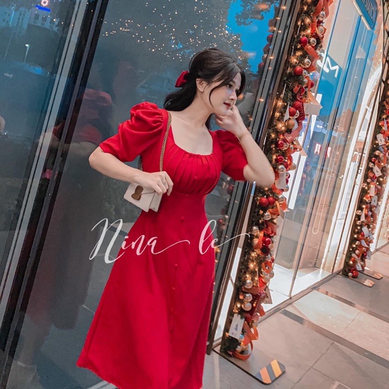 [HCM]Đầm Xếp Ngực Tay Phòng Bigsize 60=>90KG
