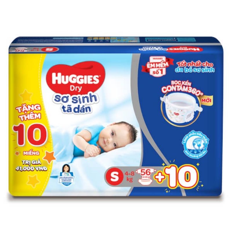 Tã dán/ tã quần Huggies S54 cho bé 4-8kg