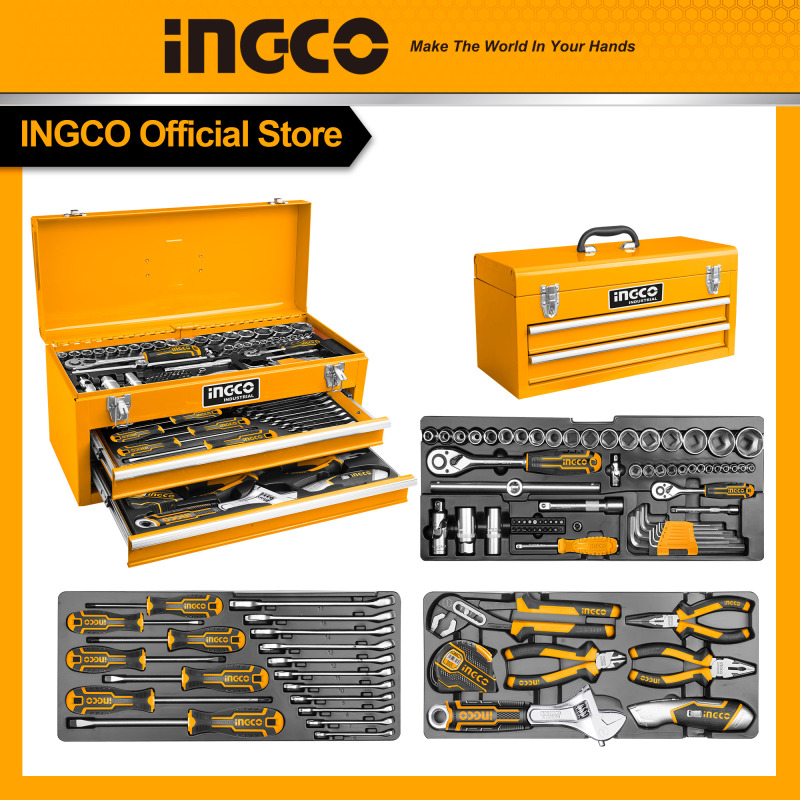 INGCO Bộ hộp đồ nghề 97 món dụng cụ HTCS220971
