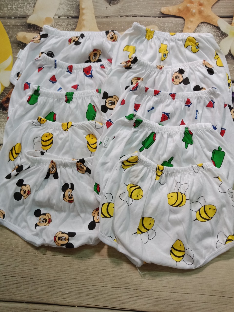 Quần chục cotton cho bé combo 10 quần - quần chip