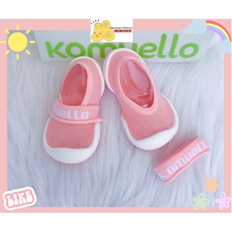 " siêu phẩm mùa hè "giày tập đi bé cưng ggomoosin made in korea flat pink