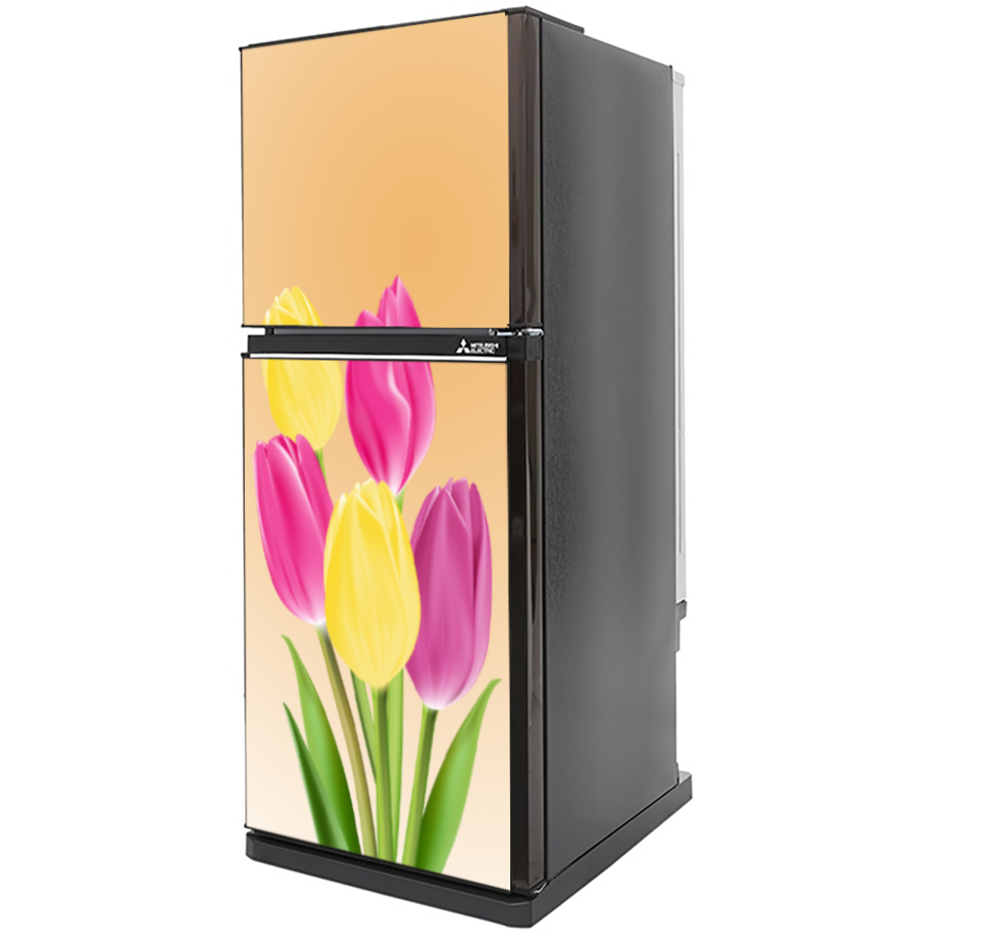[HCM]decal dán trang trí tủ lạnh - hoa tulip
