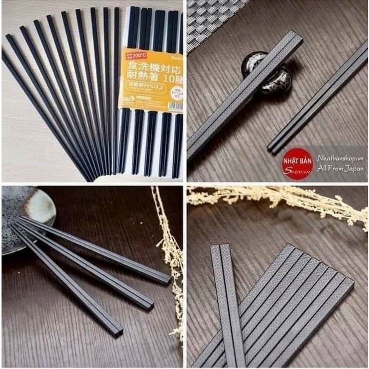 10 Đôi Đũa kháng khuẩn Shikisai Nhật Bản