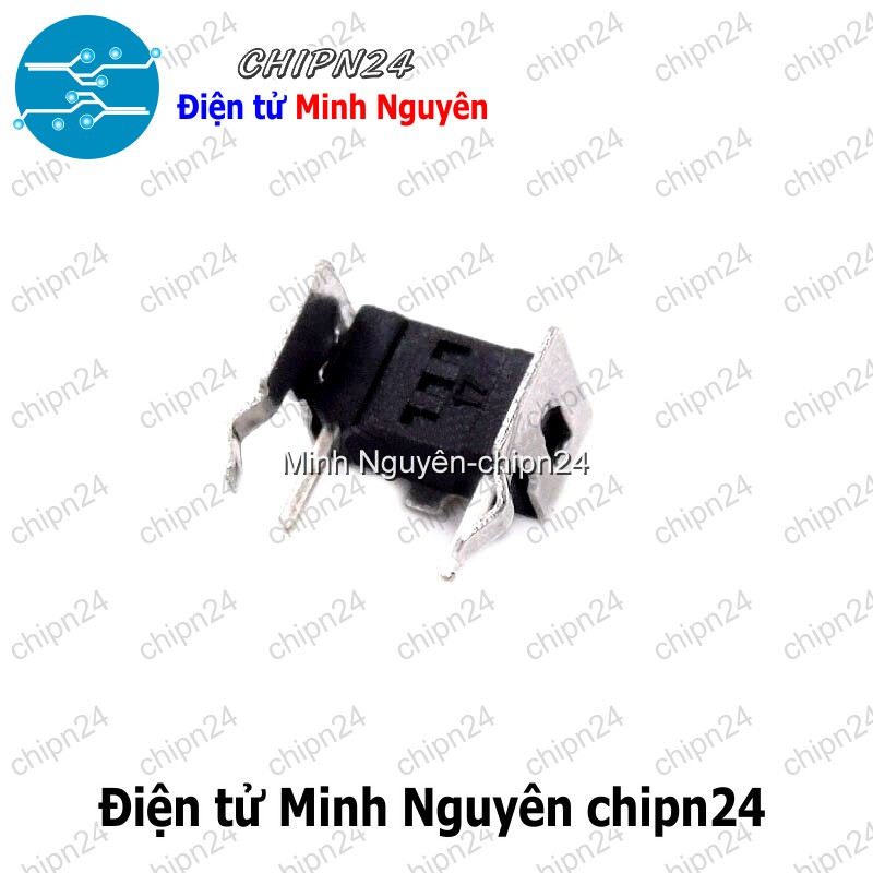 [10 cái] (K79) Nút nhấn 2 chân 3x6x4.3mm DIP Cong - HH005327