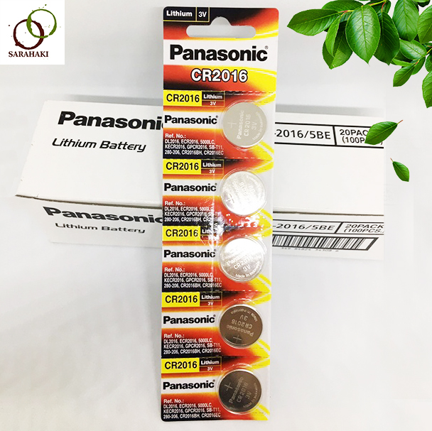 Combo 5 viên pin CR2016 Panasonic Lithium 3V chính hãng