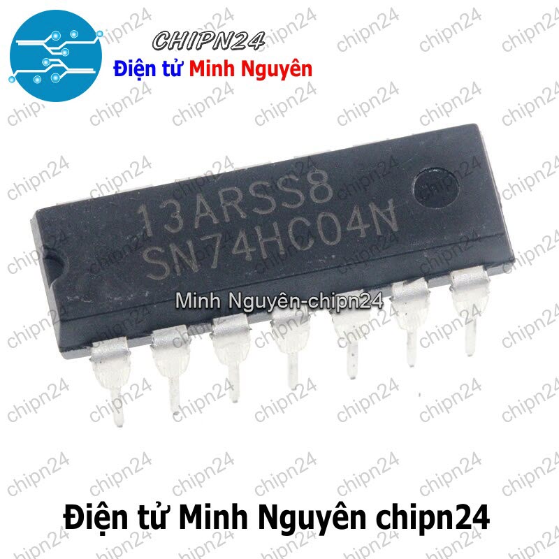 [3 con] (DIP) IC 7404 74HC04 DIP-14 (74HC04N) (IC Biến tần Hex) - HH000406