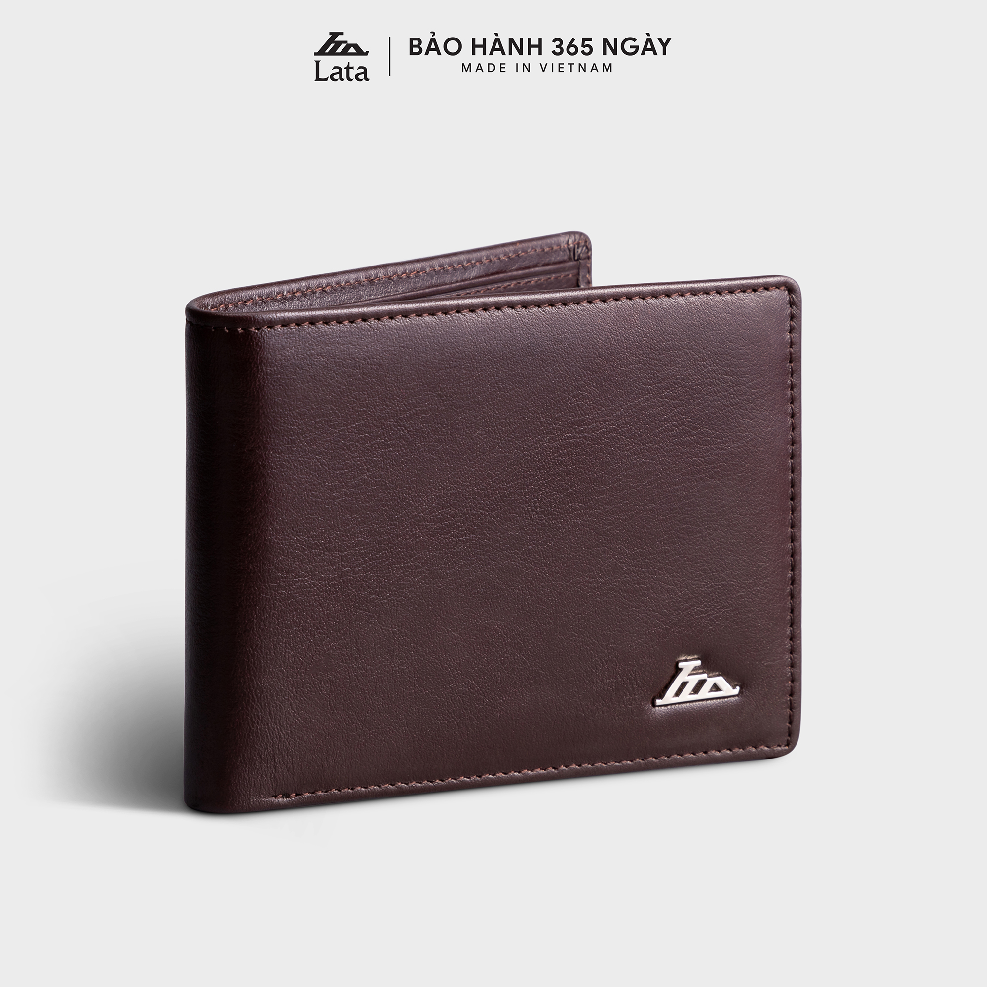 Lata Cowhide Men's Wallet (Men's Fashion, 2-Fold Horizontal Style - Genuine Leather Wallet Lvn97)