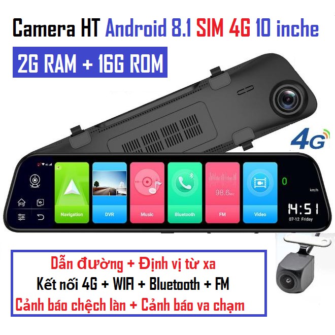 [HCM]Camera hành trình gương PHISUNG Z55 RAM 2GB