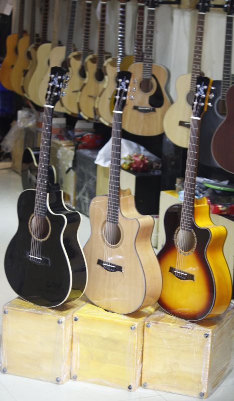 Guitar acoustic cao cấp full gỗ thịt có ty mã es180, bảo hành 12 tháng tặng full phụ kiện